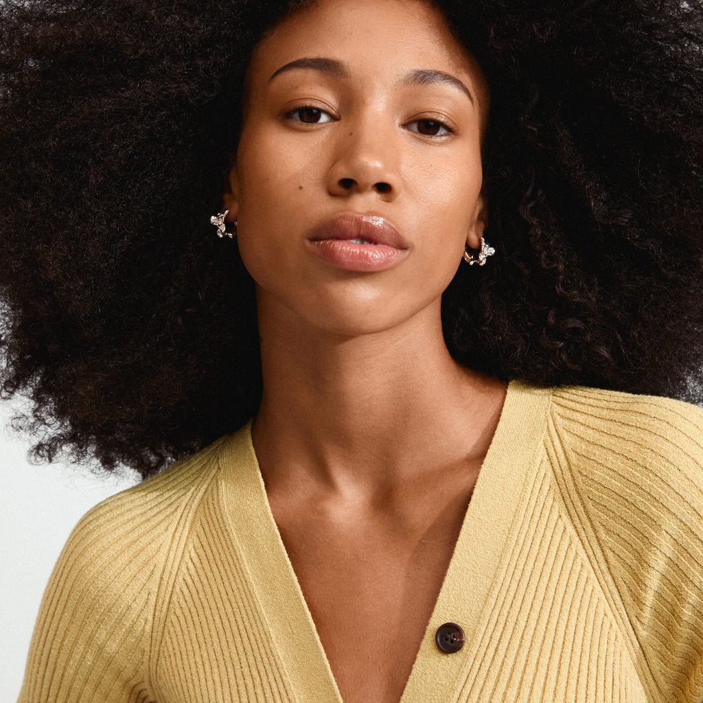 Sunset Recycled Earrings - Silver Plated - Crystal