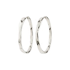Ember Hoop Earrings - Silver Plated