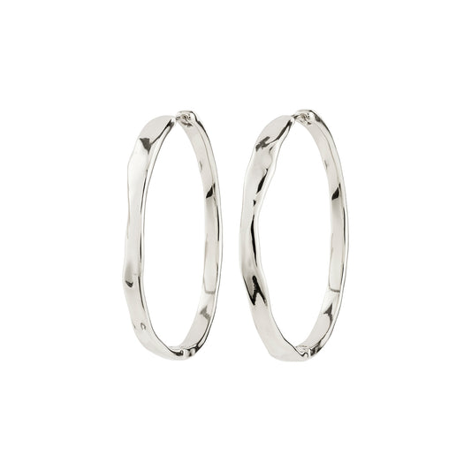 Ember Hoop Earrings - Silver Plated