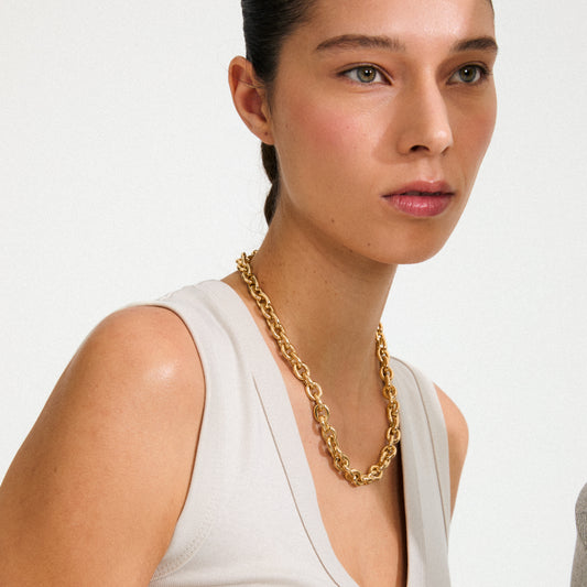 Phase Recycled Necklace - Gold Plated