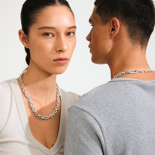 Phase Recycled Necklace - Silver Plated