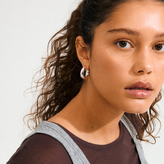Phase Recycled Earrings - Silver Plated