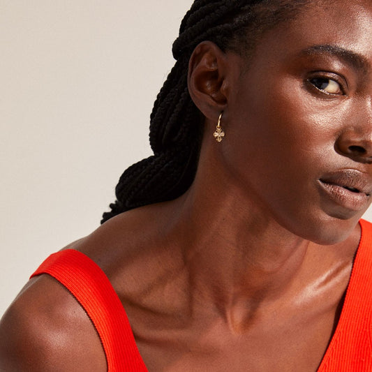 Dagmar Recycled Huggie Hoop Earrings - Gold Plated
