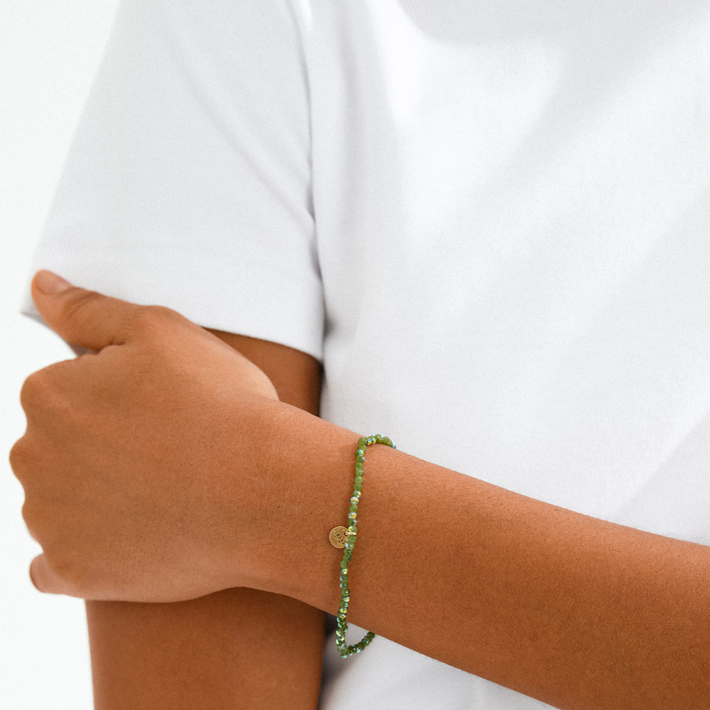 Indie Bracelet - Gold Plated - Green