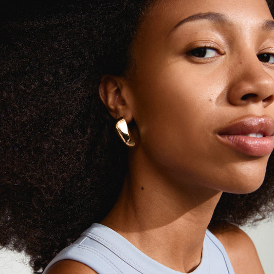 Dune Recycled Earrings - Gold Plated