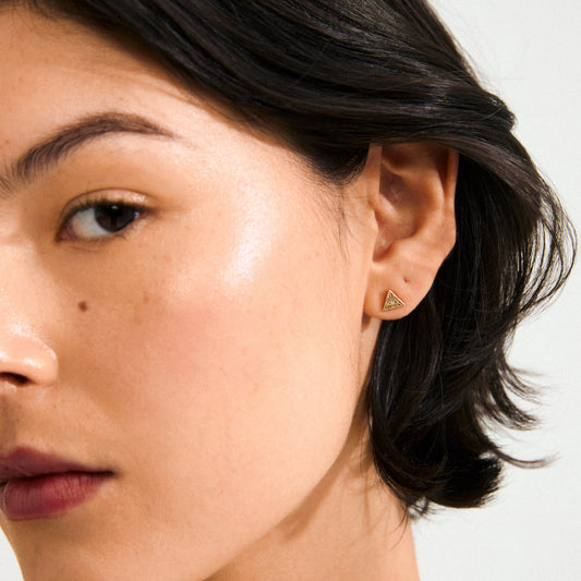 Rylee Recycled Crystal Earrings - Gold Plated