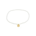 Indie White Bracelet - Gold Plated