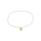 Indie White Bracelet - Gold Plated