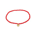Indie Red Bracelet - Gold Plated