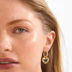 Arien Heart Earrings - Gold Plated