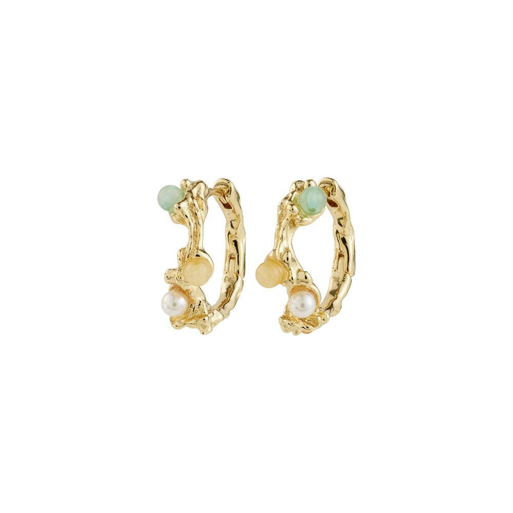 Iris Hoop Earrings - Gold Plated