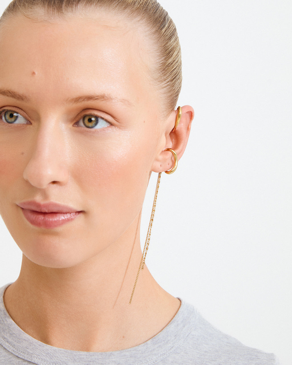 Evon Ear Cuff 2-In-1 Set - Gold-Plated