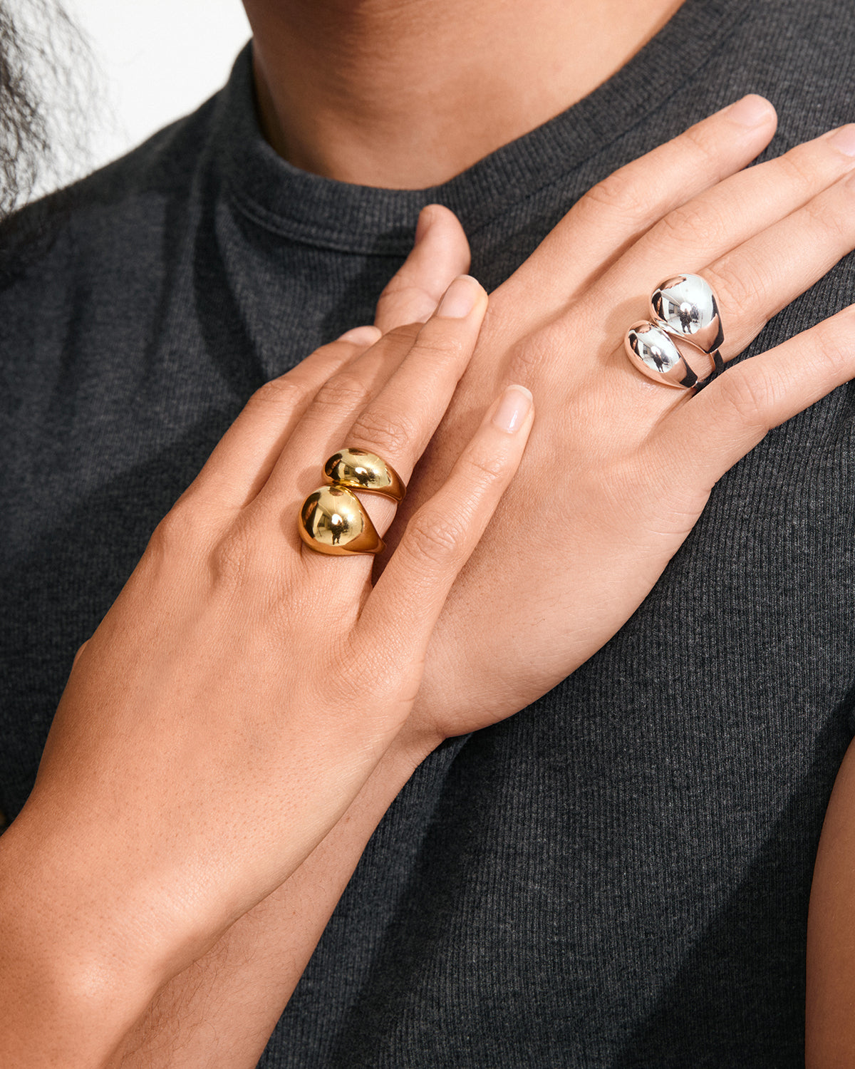 Evon Rings 2-In-1 Set - Gold-Plated