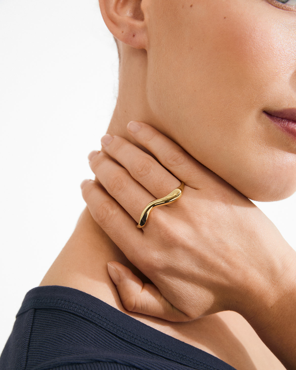 Evon Double Ring Gold-Plated