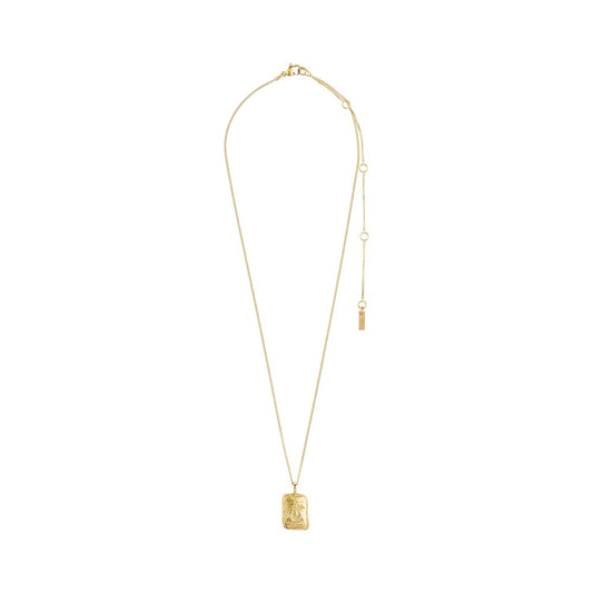 Gemini Recycled Zodiac Sign Necklace - Gold Plated
