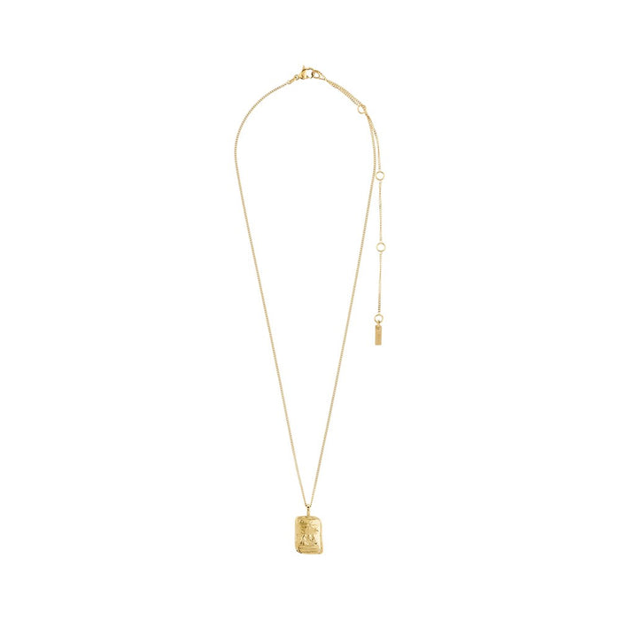 Gemini Recycled Zodiac Sign Necklace - Gold Plated