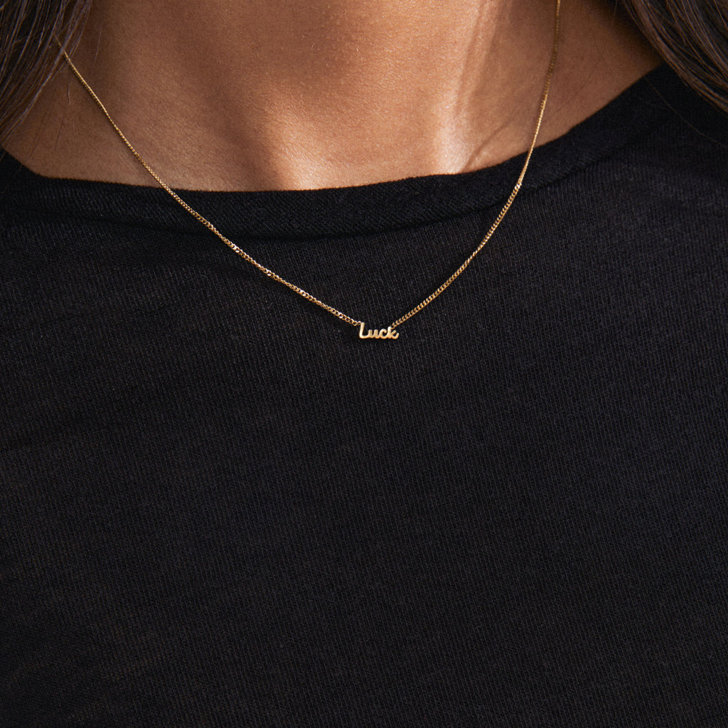 Luck Recycled Necklace - Gold Plated