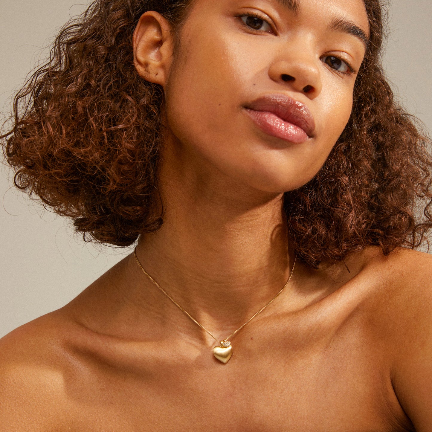 Sophia Recycled Heart Pendant Necklace - Gold Plated
