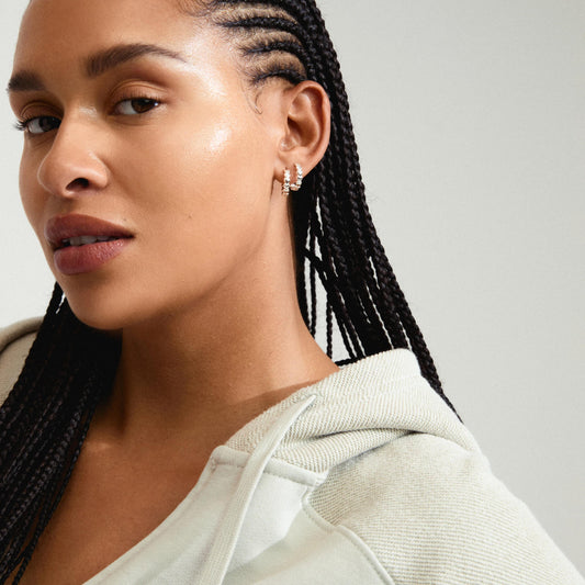 Maeve Recycled Hoop Earrings - Silver Plated