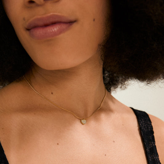 Emmett Recycled Crystal Necklace - Gold Plated