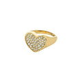 Emmett Recycled Crystal Ring - Gold Plated