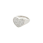 Emmett Recycled Crystal Ring - Silver Plated