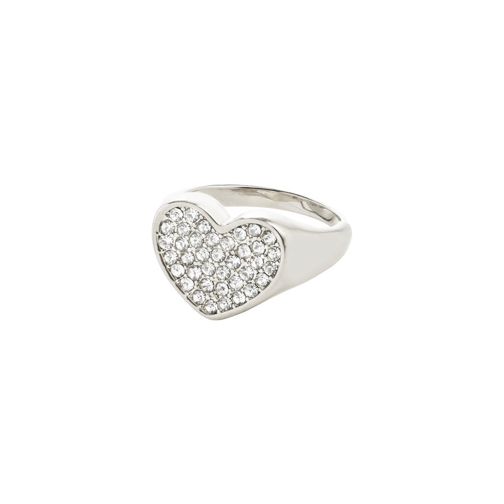 Emmett Recycled Crystal Ring - Silver Plated