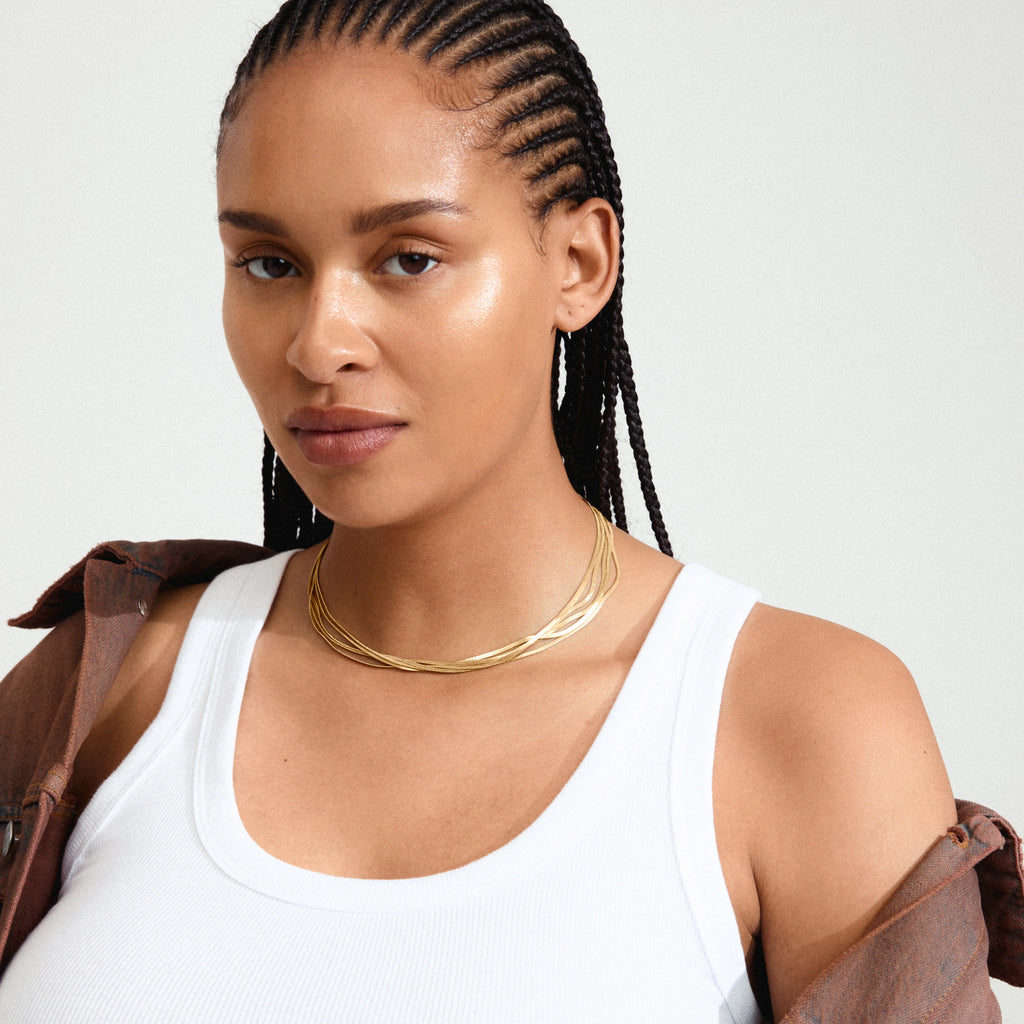 Kira Recycled Necklace - Gold Plated