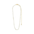 Elliana White Necklace - Gold Plated