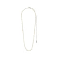 Elliana White Necklace - Silver Plated