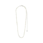 Elliana White Necklace - Silver Plated