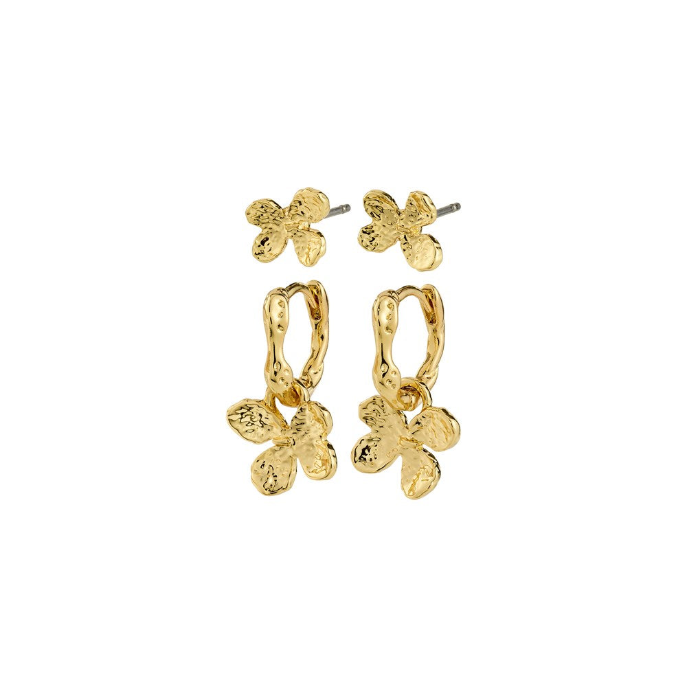 Ajani Earrings 2-In-1 Set - Gold Plated