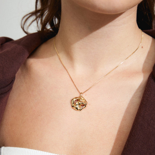 Luca Recycled Necklace - Gold Plated