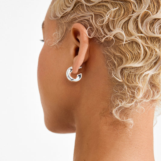 Jennings Hoop Earrings - Silver Plated
