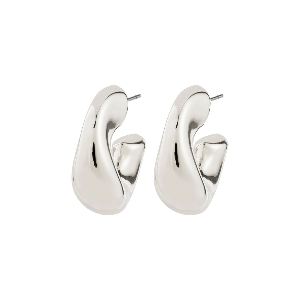 Jennings Hoop Earrings - Silver Plated