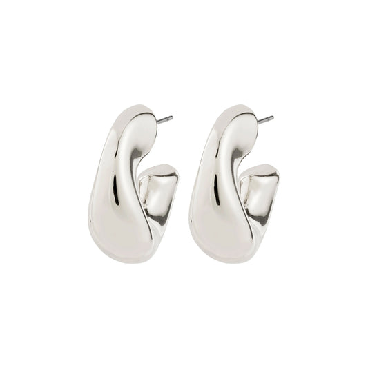 Jennings Hoop Earrings - Silver Plated