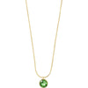 Callie Recycled Crystal Pendant Necklace  - Gold Plated - Green