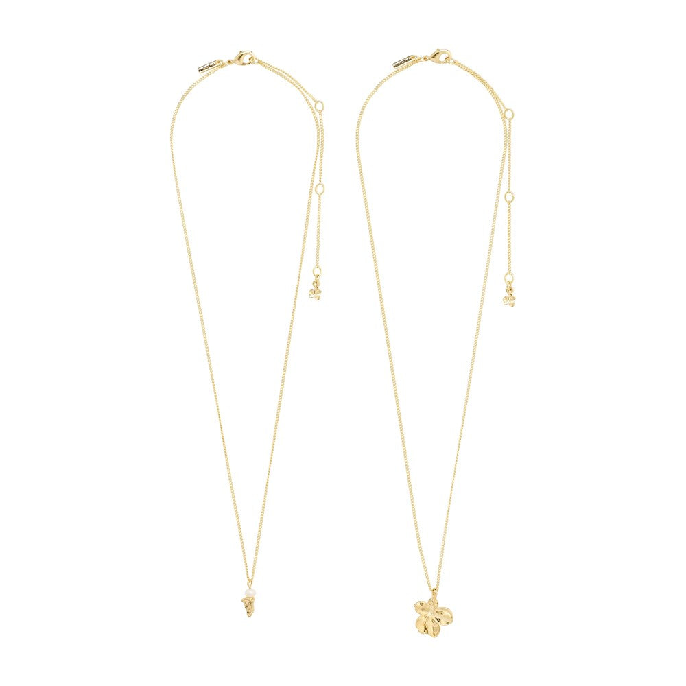 Zhuri Recycled Necklace 2-In-1 Set - Gold Plated