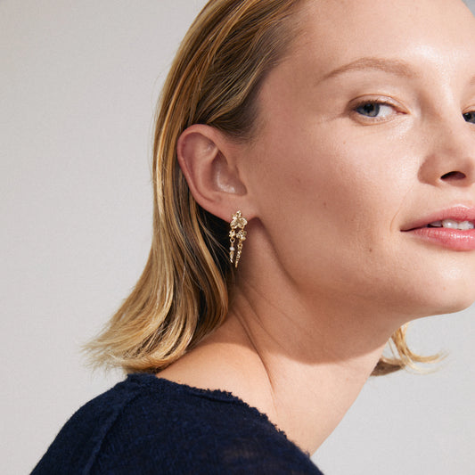 Zhuri Recycled Earrings - Gold Plated