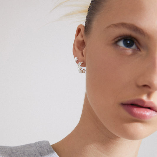 Zhuri Recycled Earrings 2-In-1 Set - Silver Plated