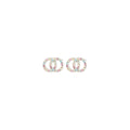 Jolina Recycled Earrings - Silver Plated - Multi Colour Crystal