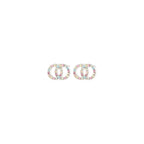 Jolina Recycled Earrings - Silver Plated - Multi Colour Crystal