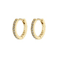 Ebna Small Crystal Hoops - Gold Plated