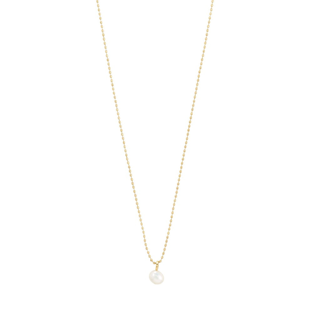 Hadley Recycled White Necklace - Gold Plated