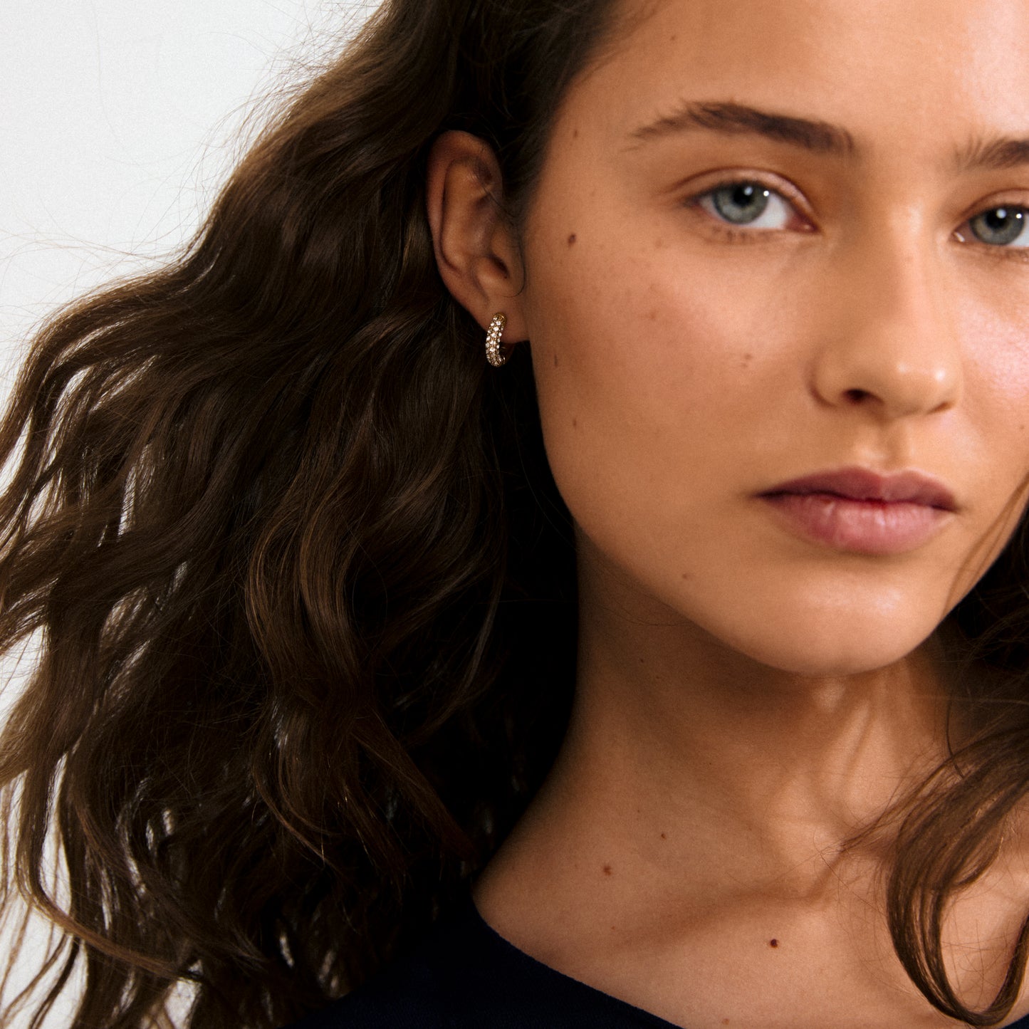 Tatum Recycled Crystal Earrings - Gold Plated