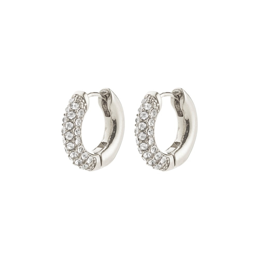 Tatum Recycled Crystal Earrings - Silver Plated