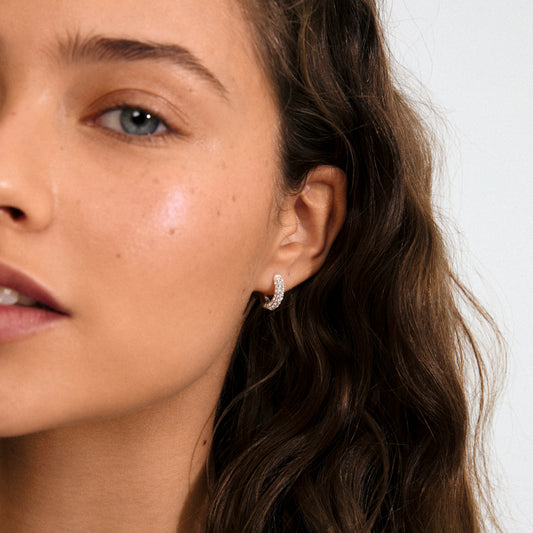 Tatum Recycled Crystal Earrings - Silver Plated
