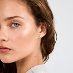 Elba Earrings - Gold Plated White