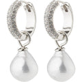 Edele Fresh Water Pearl Earrings - Silver Plated
