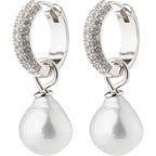 Edele Fresh Water Pearl Earrings - Silver Plated